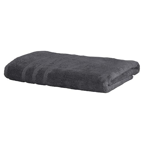 MOSOBAM Bath Towel - Charcoal - 700 GSM Hotel Luxury Bamboo - Aegean Turkish Combed Cotton, Dark Grey (Gray) Towel