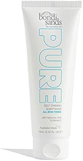 Bondi Sands PURE Self-Tanning Sleep Mask | Hydrating Formula Gives a Natural Glow Overnight, Enriched with Cocoa & Shea Butter, Hyaluronic Acid, & Vitamins C + E, Vegan + Cruelty Free | 75 mL/2.53 Oz