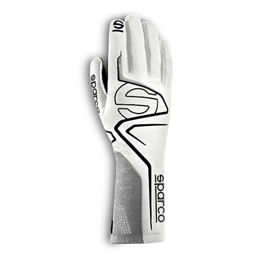 Sparco FIA 8856-2018 Lap Gloves Size 13 White/Black