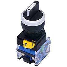 22mm 2 NO Latching Maintained Three 3-Position Rotary Selector Select Switch 440V 10A