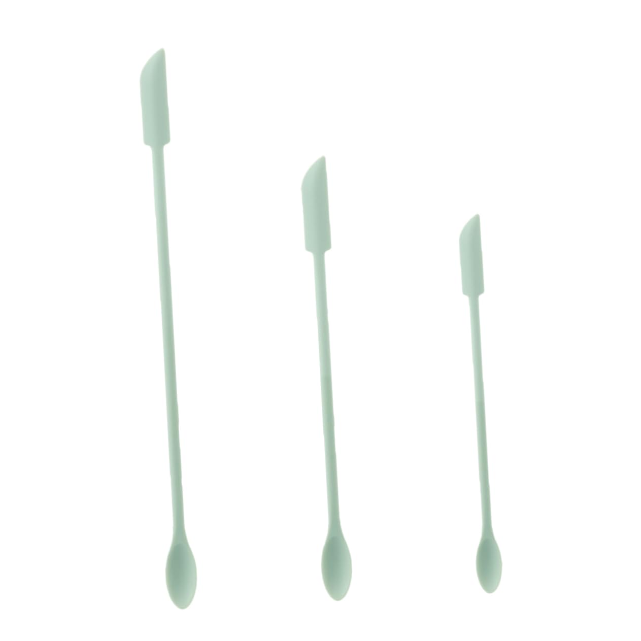 3Pcs Silicone Dessert Jam Scrapers Flexible Kitchen Spatulas for Cream Butter Jam Food Grade Silicone Baking Tools Light Green