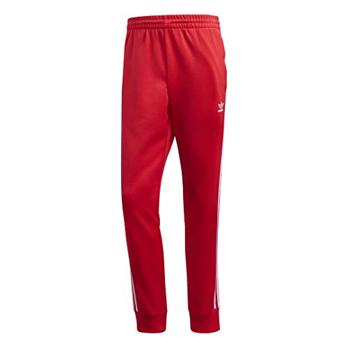 adidas Originals Men's Superstar Track Pants Suit Lush Red, XL