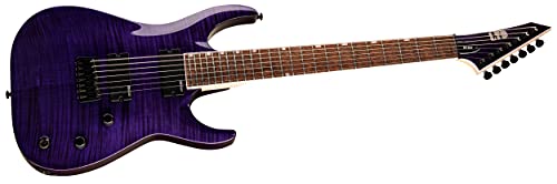 Esp 7 String Ltd Sh-207 Brian “Head” Welch Signature Series Electric Guitar, See Thru Purple, Right, (Lsh207Fmstp) #TOP2