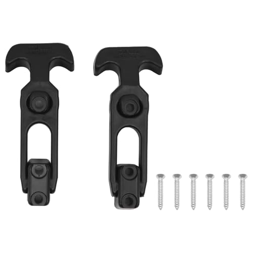 Image of 2PCS Flexible Rubber Hood Latch, Toolbox T-Handle Hasp Draw Latches, Catch Replacement for Farm Machinery, Golf Cart, Cooler, Engineering Machine Hood and Shock Absorption Buckle(Black)