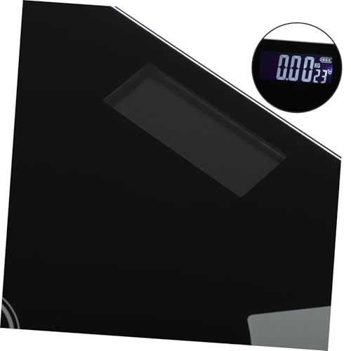 Báscula digital de peso corporal portátil de vidrio negro miniatura 5