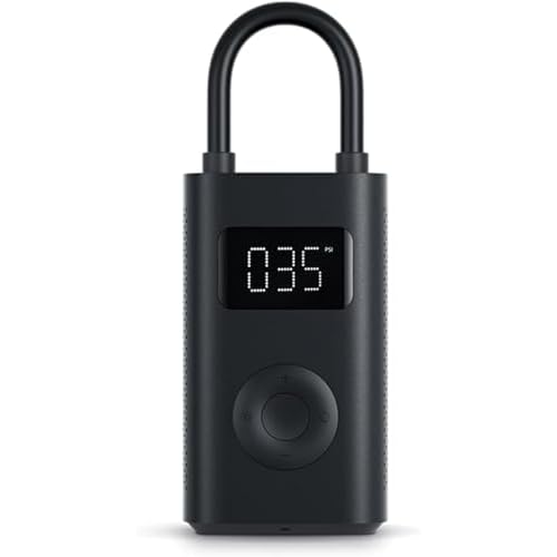 Xiaomi Mijia Portable Air Pump 1S, Mi Pompa ad Aria Portatile, Compressore Elettronico ad Aria Compressa con Adattatore Valvola per Auto,Biciclette,Moto,Bici, Palloni, Luci a LED 2000mAh 150PSI, Nero