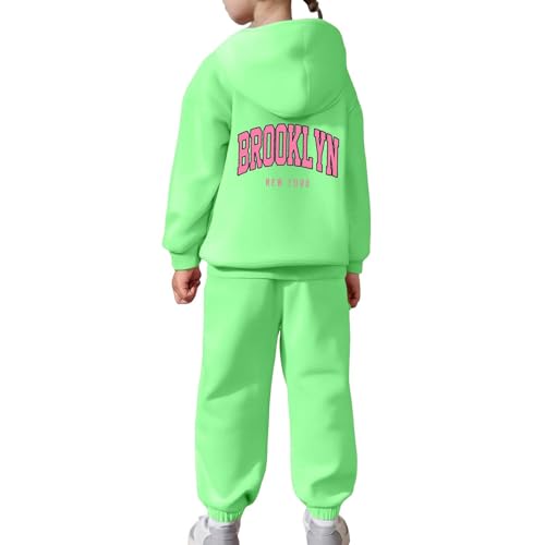 Sweat à capuche chaud ensemble deux pièces solide pour filles et garçons