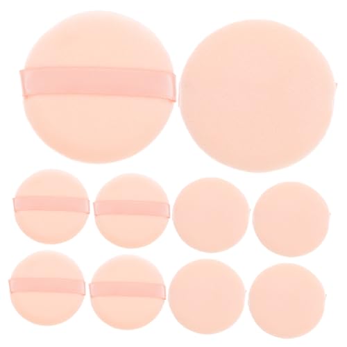 Mikinona 16pcs Round Face Makeup Puff Velvet Powder Puff Brush Soft Cotton Applicator Beauty Tool Set