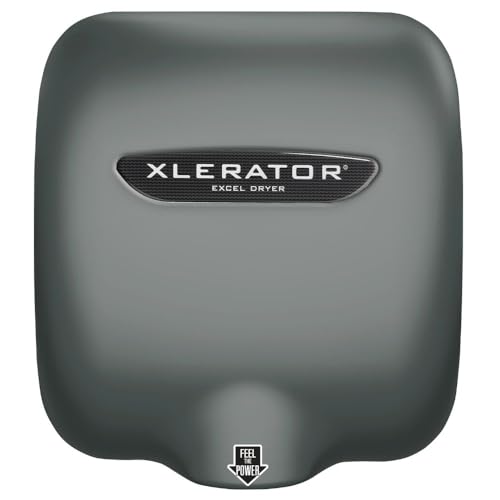 XLERATOR XL-SP Automatic High Speed Hand Dryer with Gray Cover and 1.1 Noise Reduction Nozzle, 12.5 A, 110/120 V (Gray)
