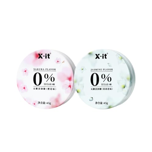 BaiLiSnacky Caramelos de Menta Sin Azúcar con Esencia Natural de Jazmín y Flor de Cerezo | 45g Dulces Refrescantes Veganos (Mentas de jazmín sin azúcar + Mentas de sakura sin azúcar)