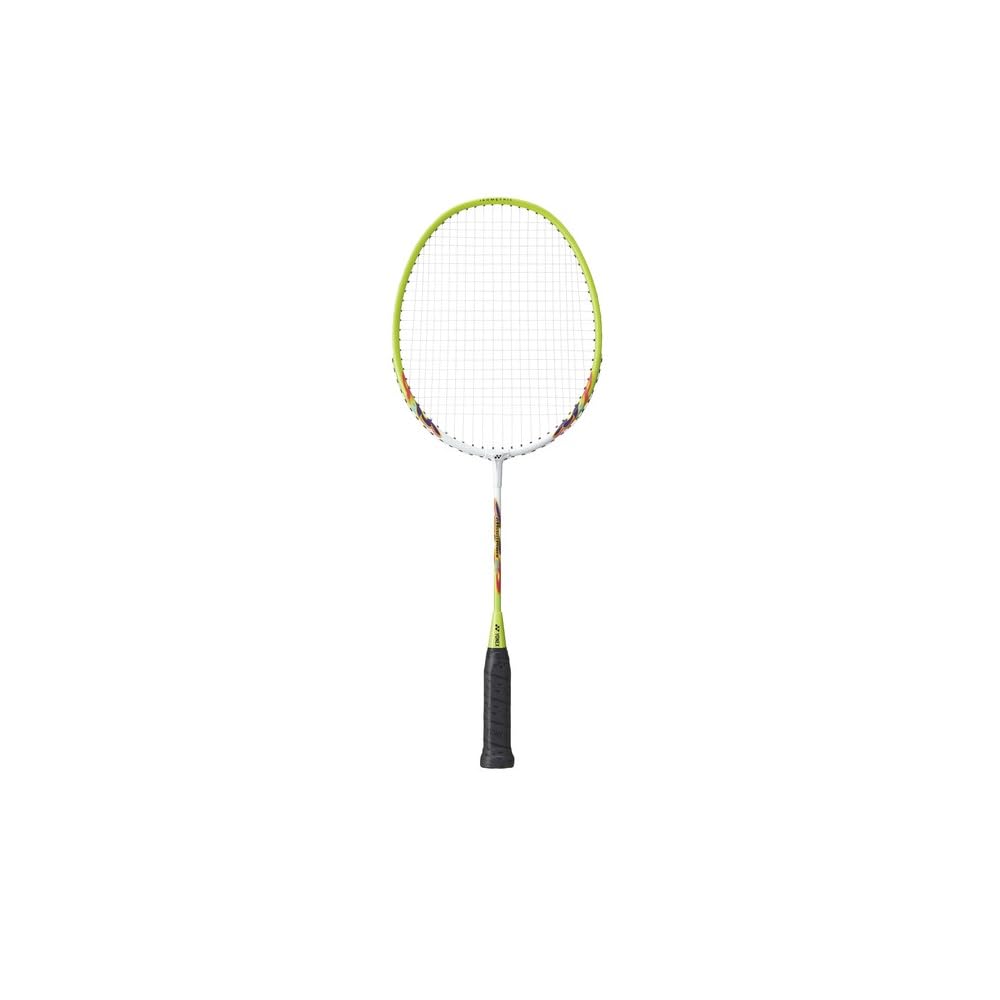Yonex 4U7 MP2JRG Muscle Power 2 Junior Badminton Racquet, Raised Racquet, White/Lime Yellow (501)