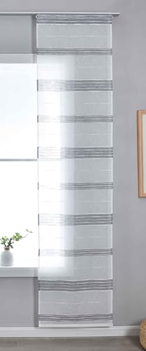 Gardinenbox Francoforte 202460P_AMA - Tenda a pannello semitrasparente con binario di pannello, altezza x larghezza 245 x 60 cm, colore: grigio
