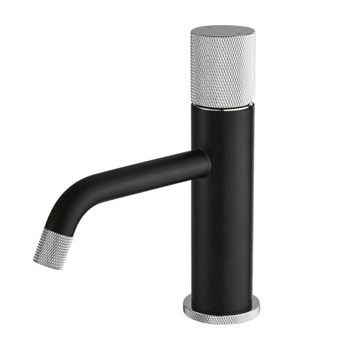 Robinet de salle de bain monotrou mitigeur lavabo moderne eau chaude froide