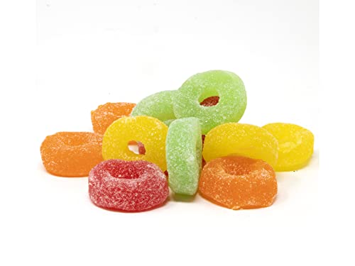 Planet Sweets Assorted Gummy Fruit Rings Candy - 1.5 Pounds - Mixed Flavors Cherry Orange Lime Lemon Gummi Snack #TOP4