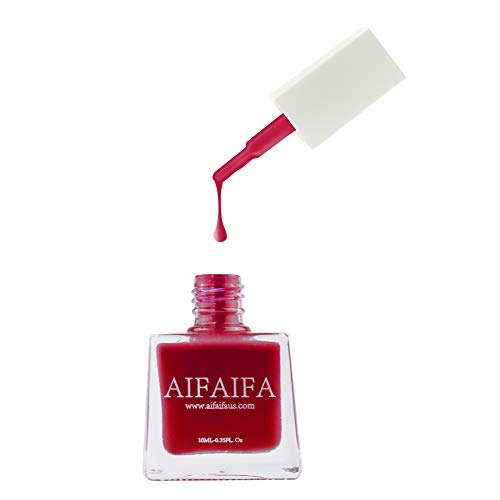 Aifaifa Nail Polish, Rose Red, Water Base Peelable,0.35 fl. oz.