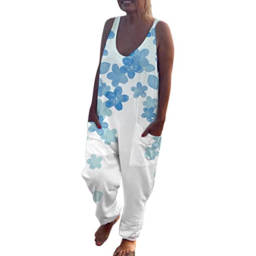 Combinaison d'été pour femme avec col en V et imprimé tendance décontracté
