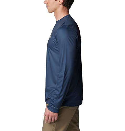 Columbia Men's Phg Terminal Shot Ls, Zinc/Chalk Big Game Flag, X-Large #TOP2