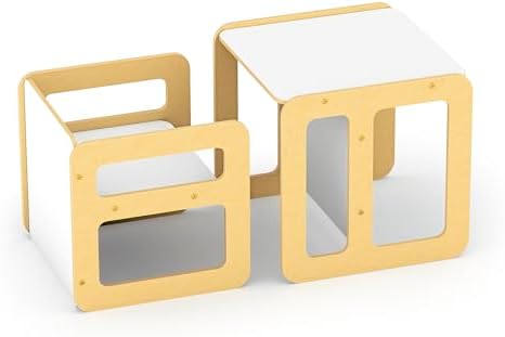Conj. Mesa e Cadeira Cubo Montessori - Junges