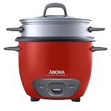 6 Cup Rice Cooker RED (Renewed)