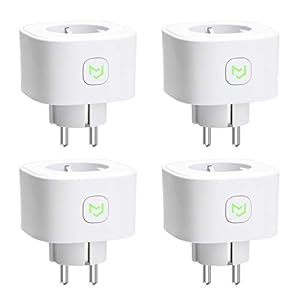 meross Smart WLAN Steckdose, Alexa Steckdose 16A Intelligent WiFi Plug 2.4Ghz kompatibel mit Alexa, Google Home und SmartThings, 3680W Stecker mit App Fernsteuerung, Kein Hub erforderlich, 4 Stücke