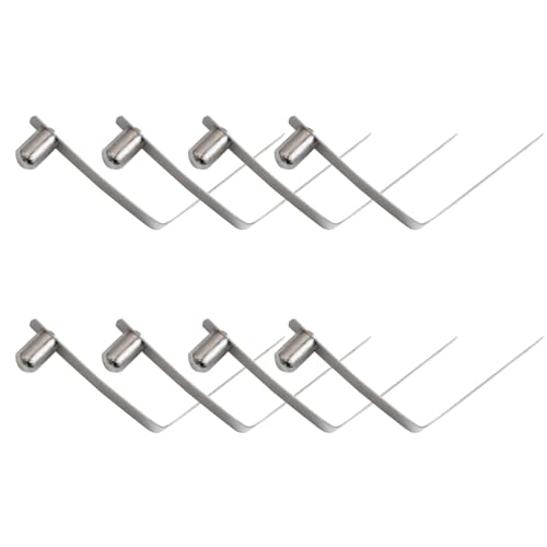 INCREWAY Compressed Spring 25-30mm Diameter Tube 8Pcs V Shaped Flat Single Button Paddle Tent Pole Push Spring Snap
