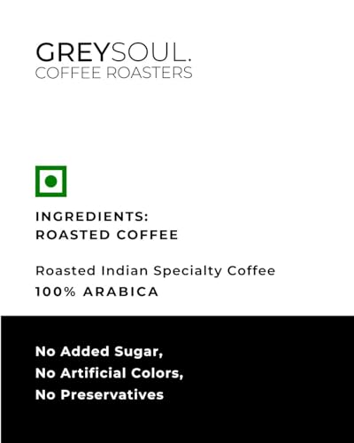 Image of Grey Soul Coffee Roasters, 100% Arabica, Indian specialty coffee, Roasters Espresso, Medium Roast, Whole beans 200 Grams