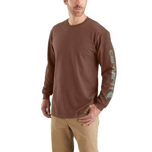 Image of Carhartt Men's Dearborn Loose Long-Sleeve Logo T-Shirt Closeout