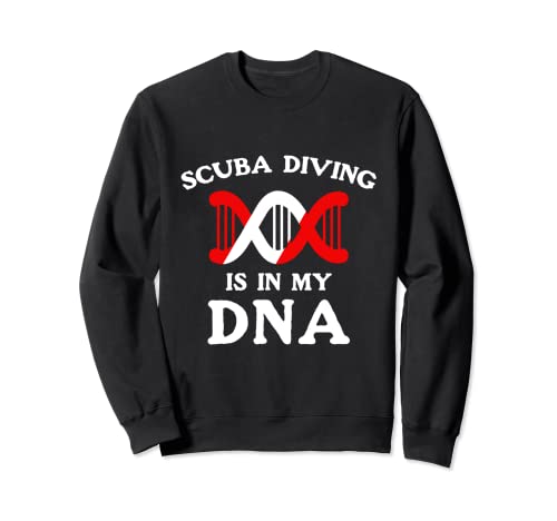Scuba Diving Is In My DNA Diver Down Flag DNA Strand Diver Sweatshirt