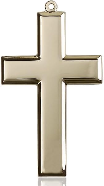 14kt Gold Filled Cross Pendant on a 24 inch Gold Filled Light Curb Chain.