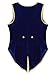 TiaoBug Kids Boys Vintage Medieval Velvet Tailcoat Halloween Fashionable Retro Elegant Fringed Pea Vest Royal Blue 16 Years