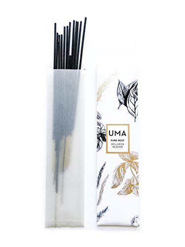 Uma Pure Rest Wellness Incense For Deep Sleep & Restoration | Organic Ayurvedic Incense | Combats Restlessness (15 Sticks) #TOP2