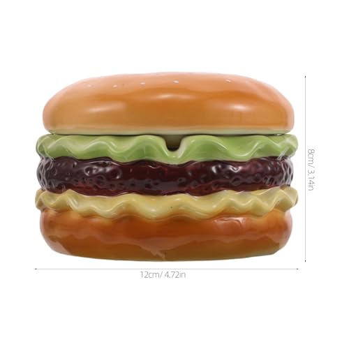 Cendrier hamburger céramique original : le cadeau idéal pour bureau et maison