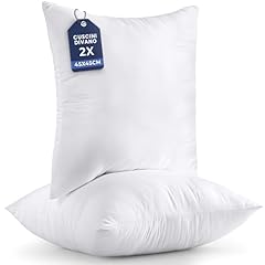 Utopia Bedding Set di 2 Cuscini, 45 x 45 cm Imbottitura per Cuscini, Cuscini Divano, Cuscino Interno (Bianco)