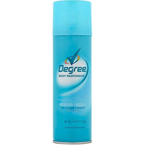 Degree Anti-Perspirant & Deodorant Spray Aerosol Shower Clean 4 oz (Pack of 2)