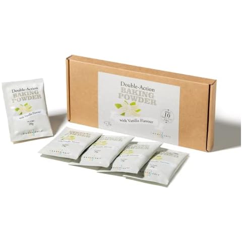 Baking Powder with Vanilla Flavour | 100g in 5x Sachets Box Cover