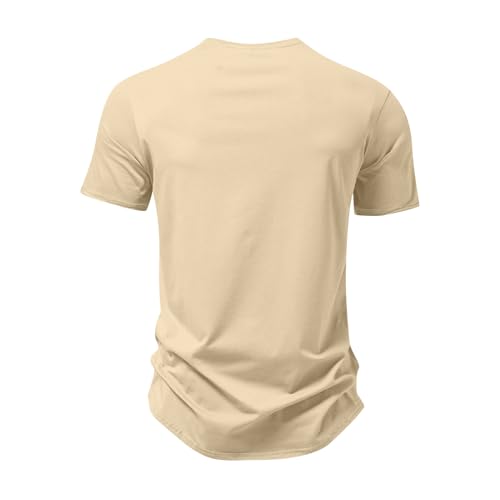 Ymosrh Men's Summer Beach Tee Shirts Short Sleeve Palm Tree T-Shirts Casual V Neck Tee Top Undershirts, S-3XL3