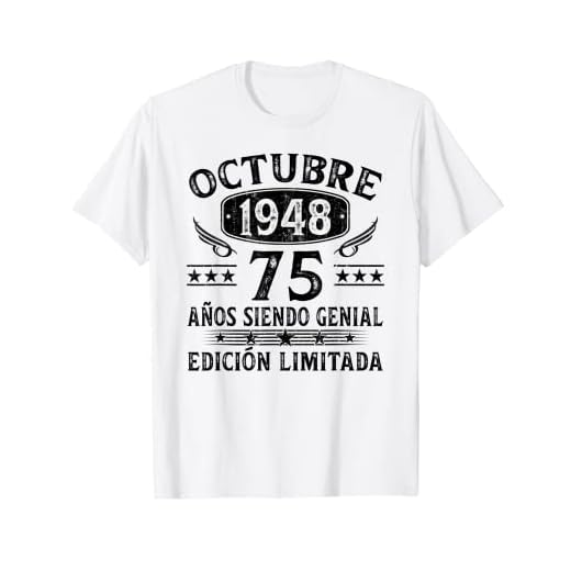 Regalo 75 Años Cumpleaños Hombre Hecho En Octubre 1948 Camiseta