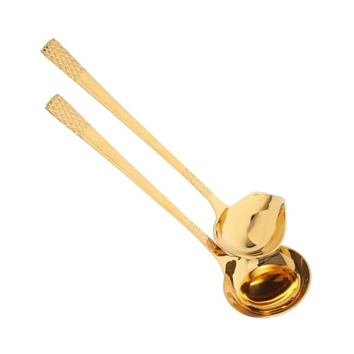 VICASKY Cucchiaio Da Salsa in Acciaio Inossidabile Da 2 Pezzi Con Beccuccio Per Versare, Piccolo Mestolo Da Zuppa Per Cucine Domestiche, Ideale Per Servire Salse E Sughi