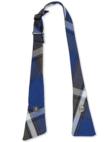 Cookie's Criss Cross Tie - royal/taupe/white *plaid #73*, one size2