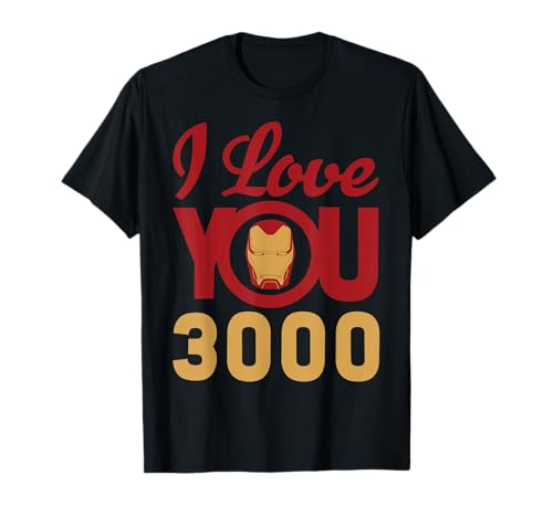 Marvel Avengers Endgame Iron Man I Love You 3000 Helmet Logo T-Shirt
