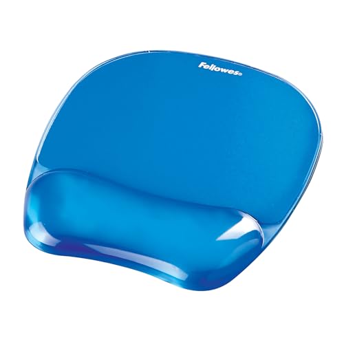 Fellowes Tappetino mouse poggiapolsi, tappetino mouse in Gel Crystals con