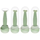 4 Pack Flower-Shaped Contact Lens Remover with Storage Box Individually Packaged Soft Silicone Suction Sticks Gentle Tool for Safe Lens Removal for Hard/RGP/OK Contact Lenses