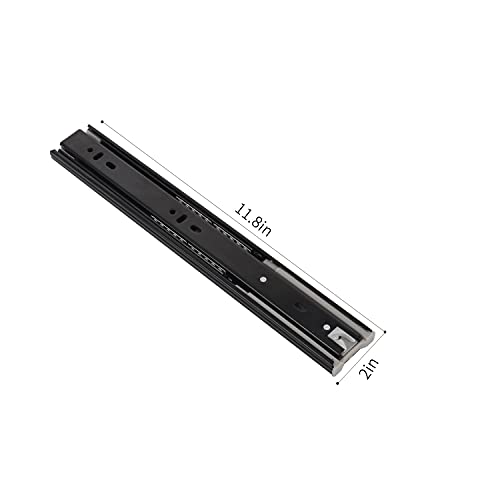 12 Inch Soft Close Drawer Slides,3 Pair Full Extension Ball Bearing Side Mount Heavy Duty Drawer Slides,100 Lb Load Capacity Runner,Black #TOP1