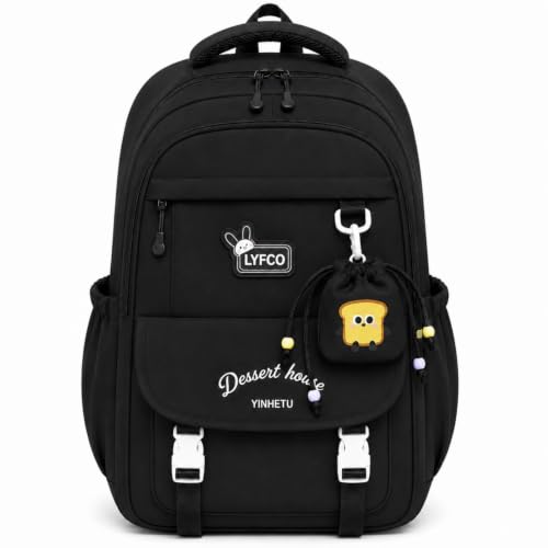 Image of Korean Style Unisex School & College Backpack Bag | 18 Inch Large Capacity Bag For Girls & Boys Age of 12-16 Years | Best For Middle & High School, College, Tution, Travel, Camping