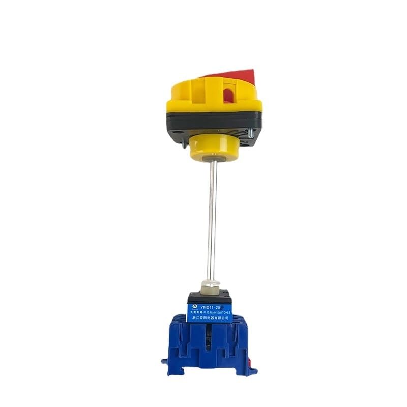 Red Yellow Pad-Lock with Extension Arm Isolator Switch 3 Phase On-Off Rotary Cam Selector