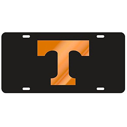 Tennessee Volunteers Placa de licença preta com corte a laser - Laranja T