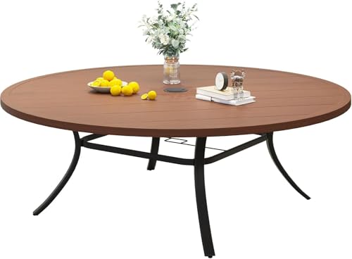 VICLLAX 60 Inch Round Iron Table