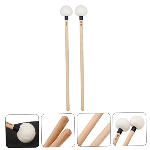 Yardwe 2 piezas baquetas de percusión profesional con mango de madera miniatura 2