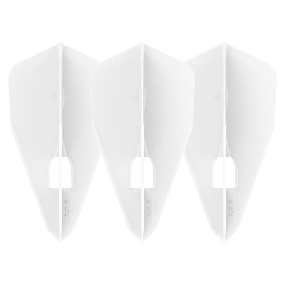LSTYLE Dart Flights: L8 PRO Bullet - Two Pack - for Soft Tip and Steel Tip Darts - White