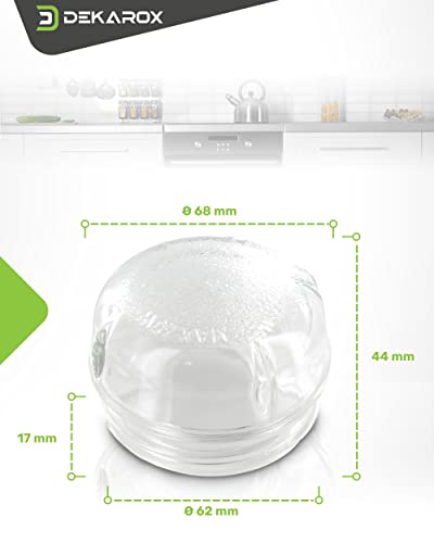 DEKAROX Lampenabdeckung Kalotte 68mmØ Glas für Bosch Siemens 00647309 647309 für Backofenlampe Backofen Herd